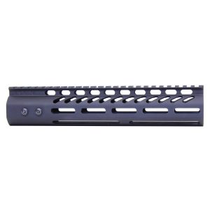 Guntec USA 10-inch M-LOK handguard for AR-308, black anodized with full-length top rail.