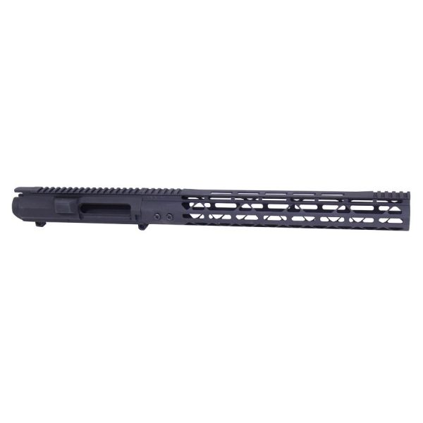 Guntec USA .308 AR upper receiver with 15-inch M-LOK handguard in black anodized finish.