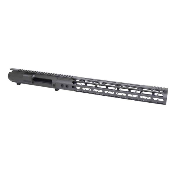 Guntec USA AR .308 billet upper and 15 M-LOK handguard set in OD Green.