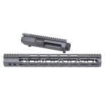 AR .308 Billet Upper Receiver with 15 Skeletonized M-LOK Handguard, OD Green.