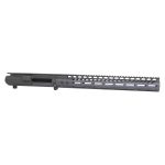 Guntec USA AR .308 billet upper receiver with 15 M-LOK handguard in OD Green.