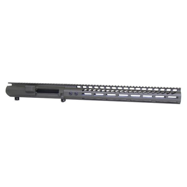 Guntec USA AR .308 billet upper receiver with 15 M-LOK handguard in OD Green.