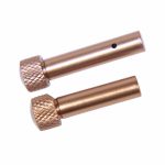 AR 5.56 Cal Extended Takedown Pin Set, Gen 2, Anodized Bronze.