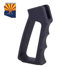 Black Guntec USA Gen 2 Ultralight Aluminum AR Pistol Grip with Arizona flag logo.