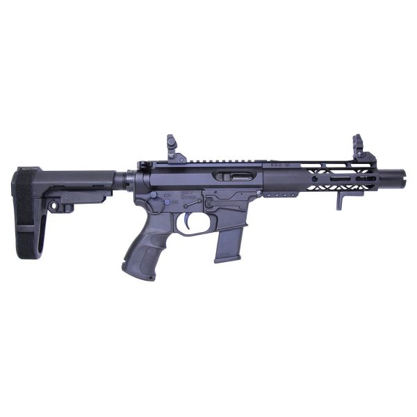 AR-15 .45 ACP Pistol with AIR-LOK Handguard and Stabilizing Brace.