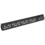 15 Guntec USA M-LOK Free Floating Handguard with Top Rail, Anodized Black.