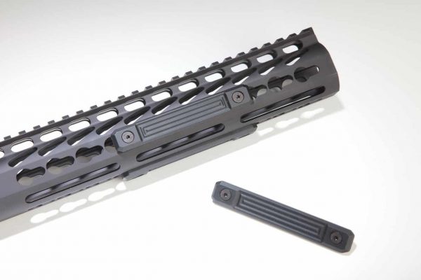 Guntec USA KeyMod Neoprene Grip Panels, 3-piece kit in black.