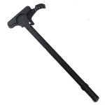 Tactical black AR-10/LR-308 Gen 4 charging handle with extended ergonomic latch for enhanced performance.