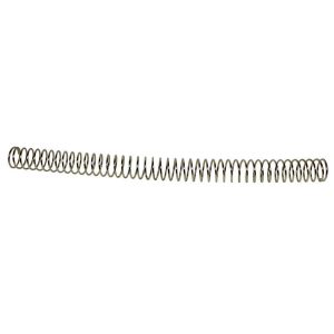 Gold-plated AR-15 rifle stock spring for optimal compression and reliable firearm performance.