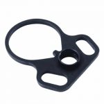 AR-15 ambidextrous sling mount with Quick Detach adapter for improved handling.