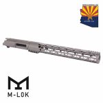 AR-15 Billet Upper Receiver with 15-inch M-LOK Handguard in Flat Dark Earth.