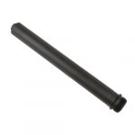 Matte black AR-15 A2 buffer tube shown against a white background, highlighting its tactical design.