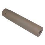Matte Tan Fake Suppressor for AR-15 (.308 Cal), Tactical Aesthetic, Non-Functional Accessory.