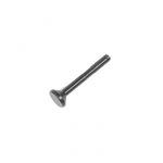 AR-15 firing pin retainer, precision-engineered metallic part on white background.