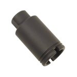 Matte black AR-15 9mm Micro Slim Flash Can with precision machining and industrial design.
