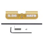 Gold AR-15 Dust Cover, 5.56 NATO, with spring and assembly tools.