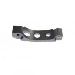 Precision-engineered, gunmetal bracket for AR-15, featuring three fastening holes for structural support.