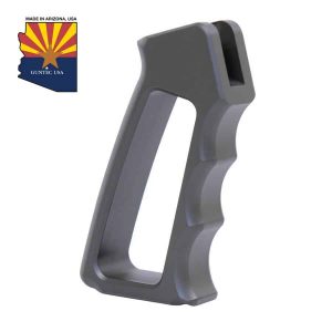 AR-15 style ergonomic pistol grip with modern design and Arizona flag logo.