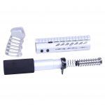 AR-15 Pistol Furniture Set with clear anodized aluminum components.