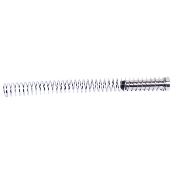 AR-15 recoil spring assembly with cylindrical guide rod, crucial for firearms recoil management.