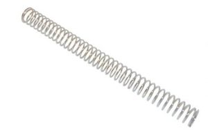 Silvery steel coil spring for AR-15 A2 rifle, high-quality and precision-engineered.