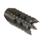 AR-15 Spartan Muzzle Compensator: 9mm, 1/2x28, reduces recoil and muzzle rise effectively.