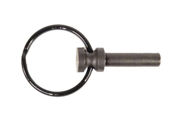 AR-15 QD Rear Takedown Pin with durable key ring and swivel attachment.