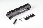 Disassembled AR-15 Upper Receiver Kit featuring Picatinny rail and forward assist components.