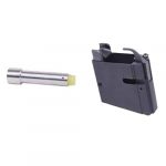 AR 9mm conversion kit featuring stainless steel barrel and black polymer receiver.