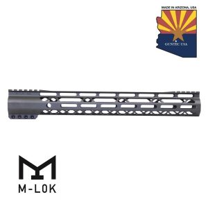 Guntec USA 15-inch OD Green M-LOK Free Floating Handguard with Top Rail.