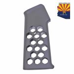 Guntec USA AR-15 Aluminum Pistol Grip with Hexagonal Cutouts, OD Green.