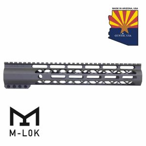 Guntec USA 12 OD Green M-LOK Handguard with Monolithic Top Rail.