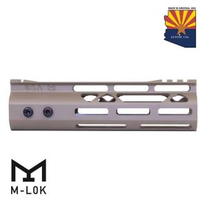 Guntec USA 7-inch FDE M-LOK Handguard with Arizona State Outline.
