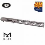 Guntec USA AR .308 Upper Receiver and M-LOK Handguard Set in FDE.
