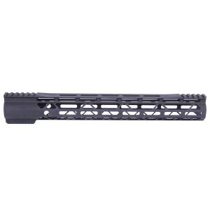 Guntec USA 15-inch Gen 2 M-LOK Free Floating Handguard in Anodized Black.