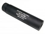 Black matte AR-15 fake suppressor for 9mm/7.62x39, tactical look, non-functional.