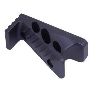 Black M-LOK Micro Angle Grip with ridges and oval cutouts, anodized finish.