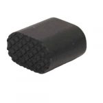Black rubber ferrule with textured grip for enhanced stability and safety.