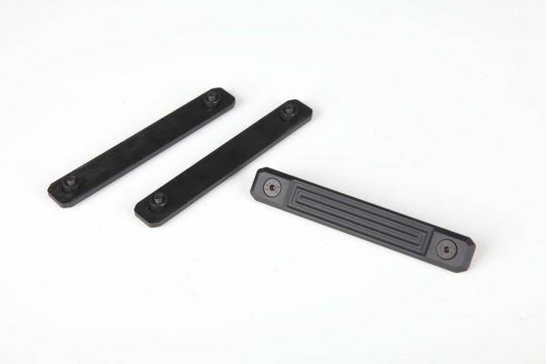 Guntec USA KeyMod Neoprene Grip Panels, 3-piece tactical rail kit.