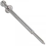 Metallic blind rivet for secure one-sided fastening with dome-shaped head and cylindrical body.