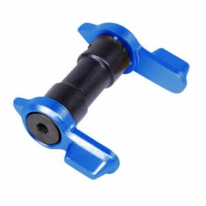 Blue AR-15 Ambi Safety Lever, Anodized, Short Throw Design.