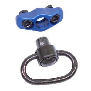 Anodized blue QD sling swivel with M-LOK adapter, Gen 2.