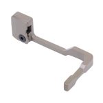AR-15 bolt catch release, L-shaped design, flat dark earth, precision-engineered metal.
