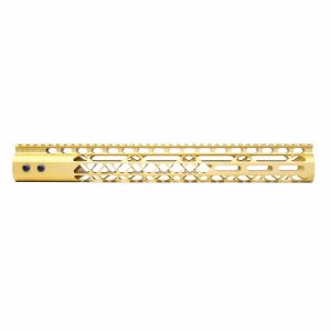 Gold 15 Guntec USA M-LOK Free Floating Rifle Handguard with Monolithic Top Rail.