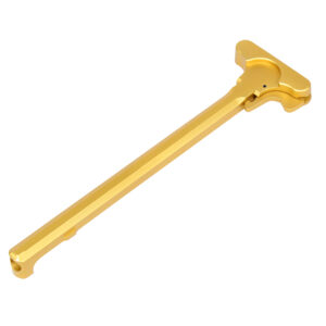 Gold Anodized AR-15 Charging Handle by Guntec USA.