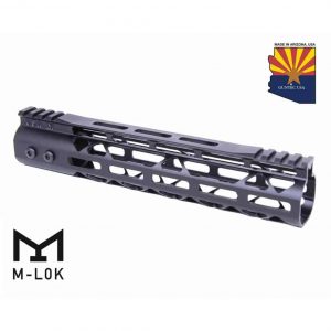 Guntec USA 10-inch M-LOK free-floating handguard with monolithic top rail.