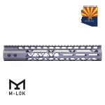 Guntec USA 12-inch Tungsten M-LOK Handguard with Monolithic Top Rail.