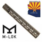 15 Guntec USA M-LOK Free Floating Handguard in Anodized Black.