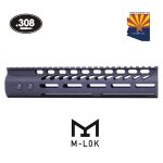 Guntec USA 10 .308 M-LOK Handguard, Ultra Lightweight, Anodized Black.