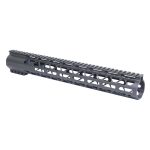 Guntec USA 15-inch OD Green .308 rifle handguard with M-LOK and Picatinny rail.
